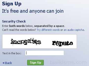 Facebook Sign Up Step Two